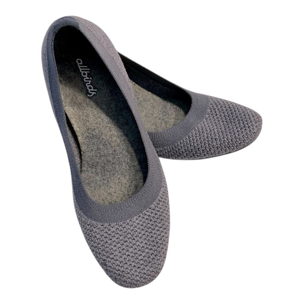 Allbirds Tree Breezers Slipper Ballet Flats in Seashell Grey Light Purple, 6.5